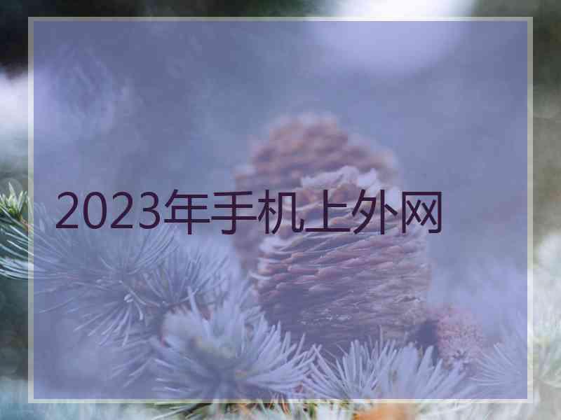 2023年手机上外网